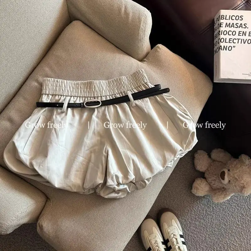 Women High Waist Elastic Shorts Korean