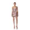 Aveline 3D Floral Embroidered Mini Dress