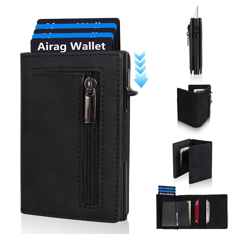Magnetic Luxury RFID-Blocking Leather Wallet