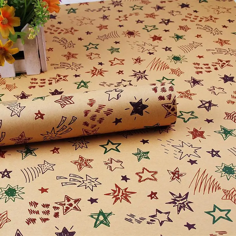 Kraft Wrapping Paper Bouquet Gift Paper Children'S Birthday Gift