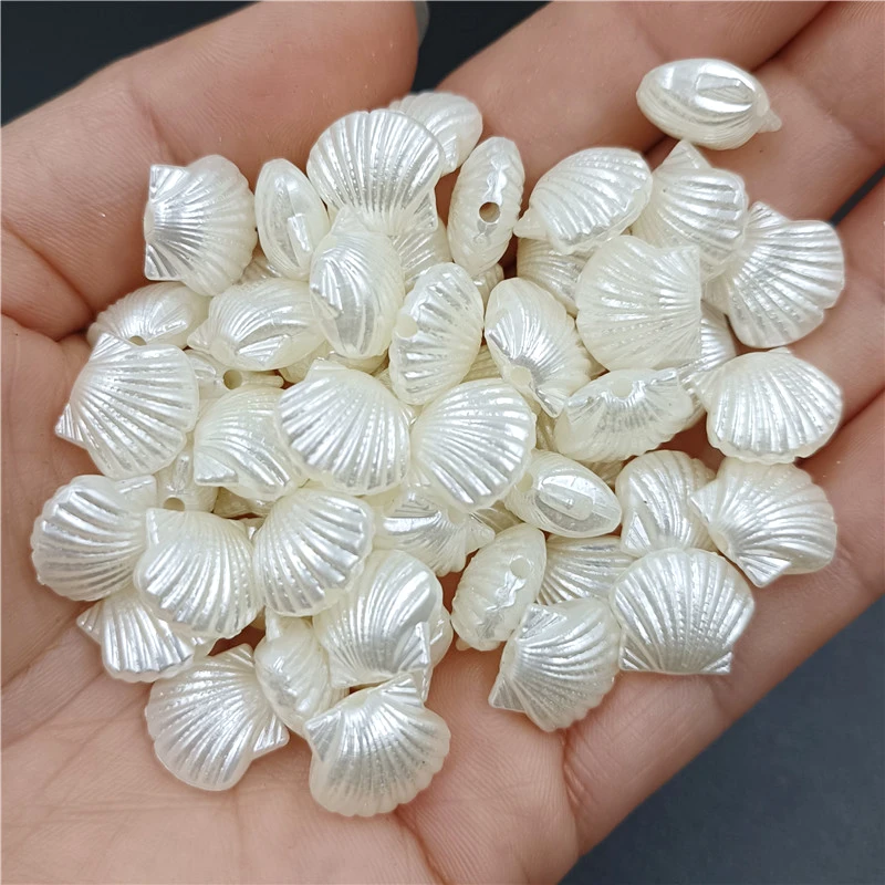 5pcs/20pcs Acrylic Imitation Pearl Shell Star Heart Beads For Jewelry Making DIY Bracelet Necklace Pendant Popular Material