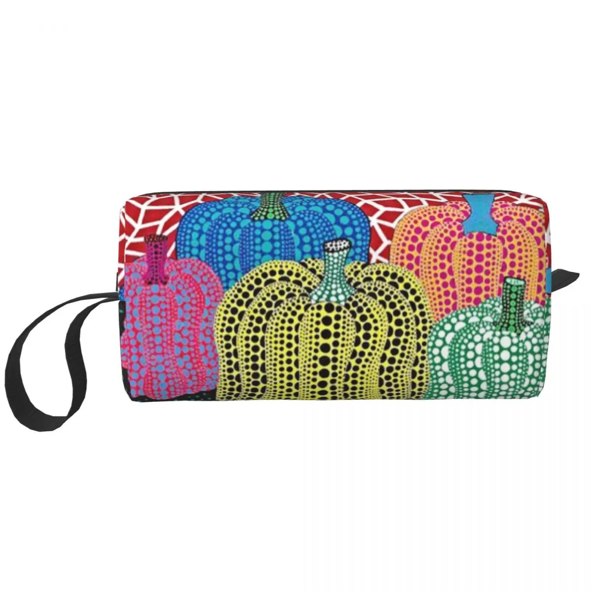 Tre Polkadot Pumpkin Art Cosmetic Bag Donna Cute Large Capacity Yayoi Kusama Makeup Case Beauty Storage Borse Da Toilette