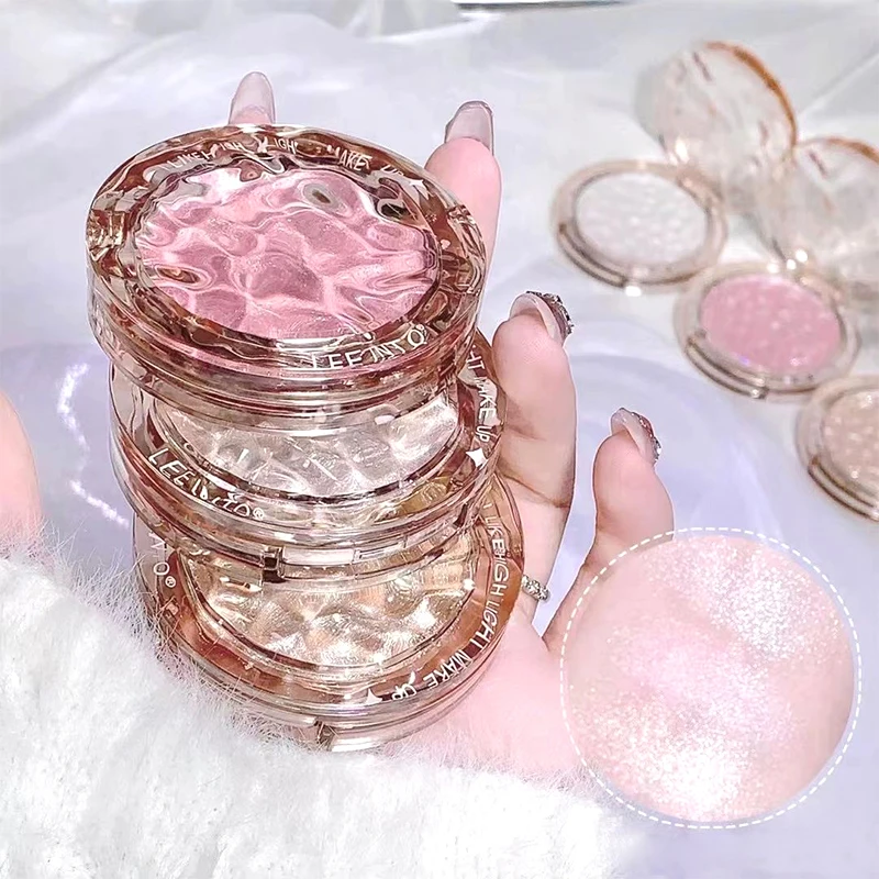 Crystal Bright Light Gloss Powder Pearl Flash Makeup Blush For Young Girls powder blusher blush powder facial blusher