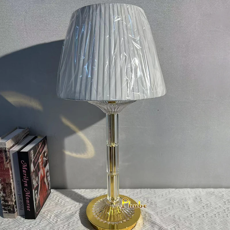 

Modern Gold table lamp for bedroom living room Crystal Desk lamp study art deco Beside luxury Standing Lamp indoor lighting