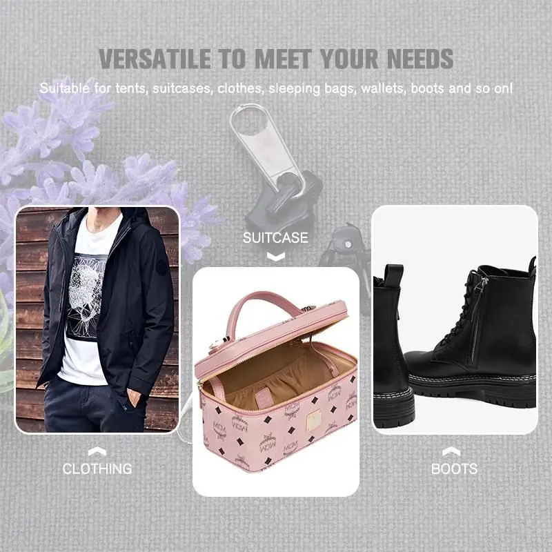 Description Picture 3 of item6 pieces/set of black or brown Instant Zipper universal Instant Fix Zipper repair kit replacement Zip Slider new sewing zipper