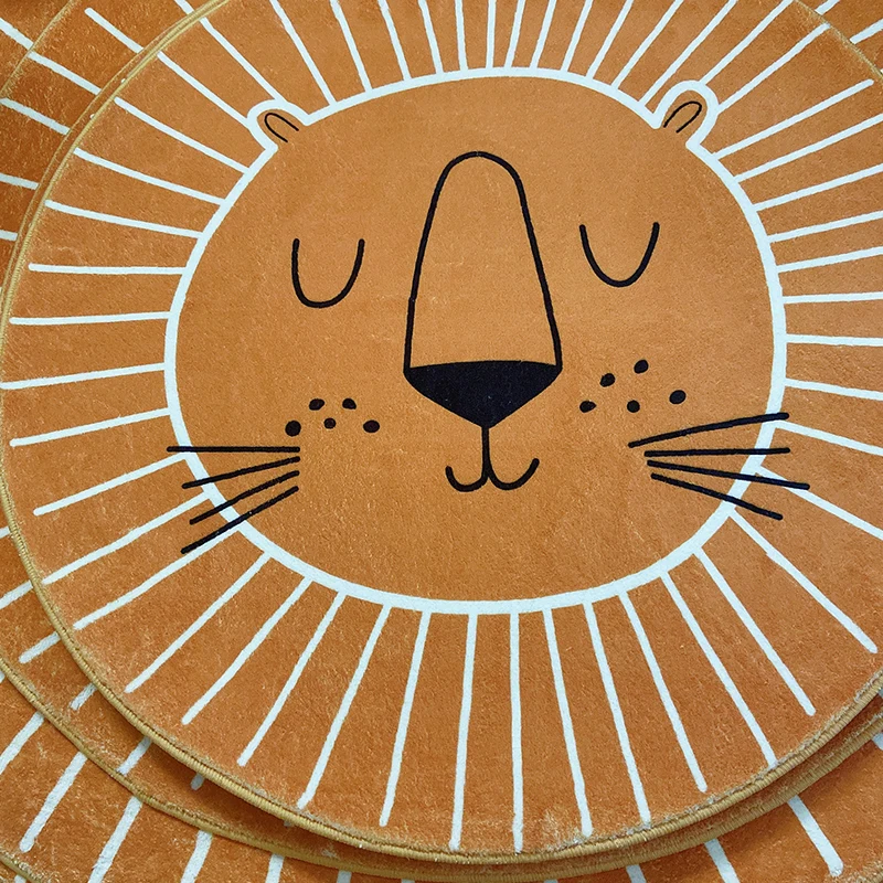 INS Nordic New Cartoons Mat for Children Baby Play Mat Round Carpet Lion Playmat Newborn Photography Props Living Room Carpet 3 INS Nordic New Cartoons Mat for Children Baby Play Mat Round Carpet Lion Playmat Newborn Photography Props Living Room Carpet 3