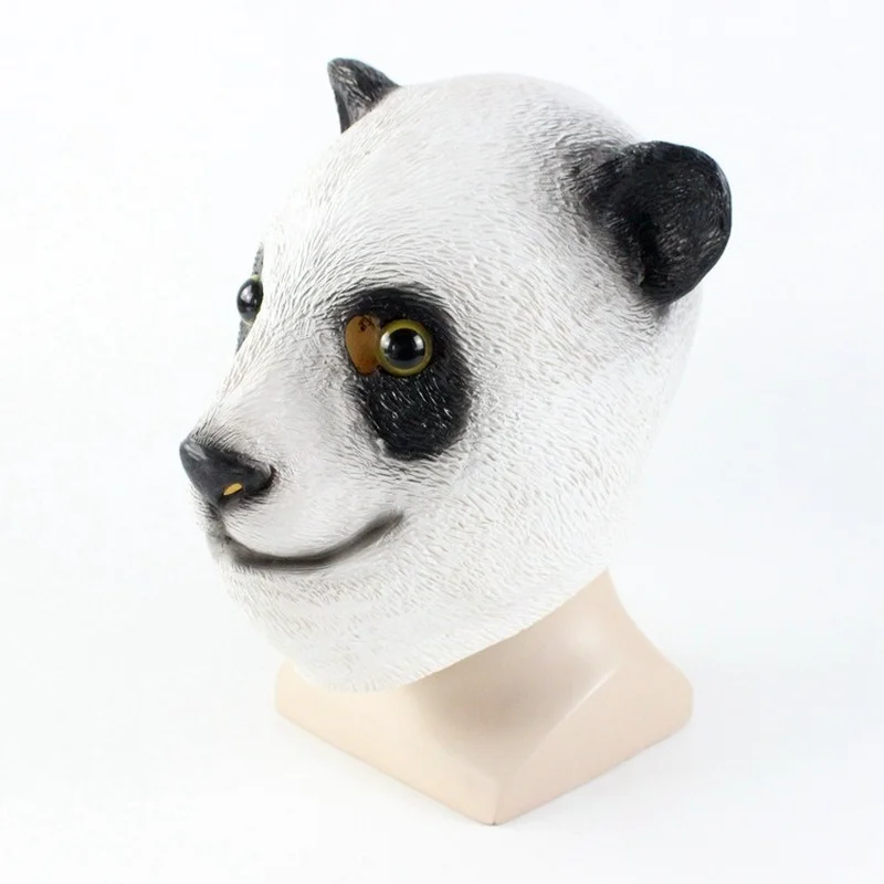 

Panda Mask Realistic Cosplay Halloween Masquerade Funny Mask Latex Headgear