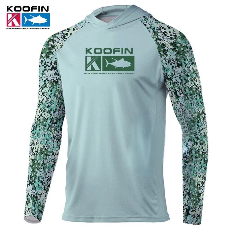 

Толстовка с капюшоном для рыбалки KOOFIN, летняя рубашка с длинным рукавом для представлений, дышащая рубашка с защитой от УФ-лучей Shi