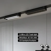 3-Wire Track Light LED Ceiling Lamp AC110V 220V 10W 20W 30W Spot Led Track Rail Lighting Fixture Spotlight Clothing Shop Rail 1