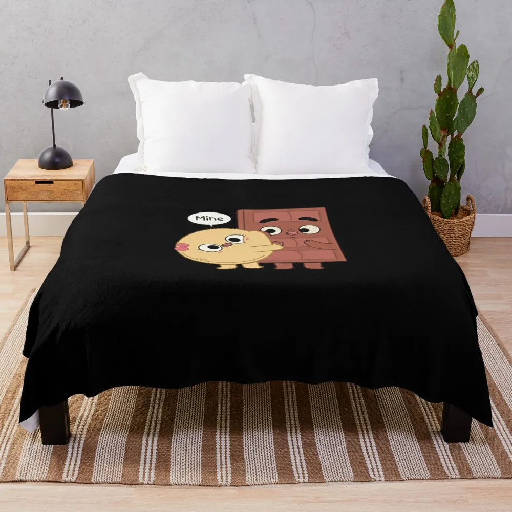 

Choco Mine Throw Blanket Picnic Hair Decorative Sofa Multi-Purpose Blankets