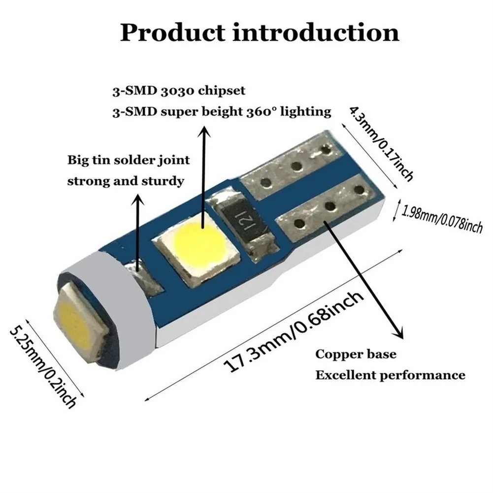 รูปสินค้า LED 3SMD โคมไฟแดชบอร์ด รถจักรยานยนต์ 10 ดวง