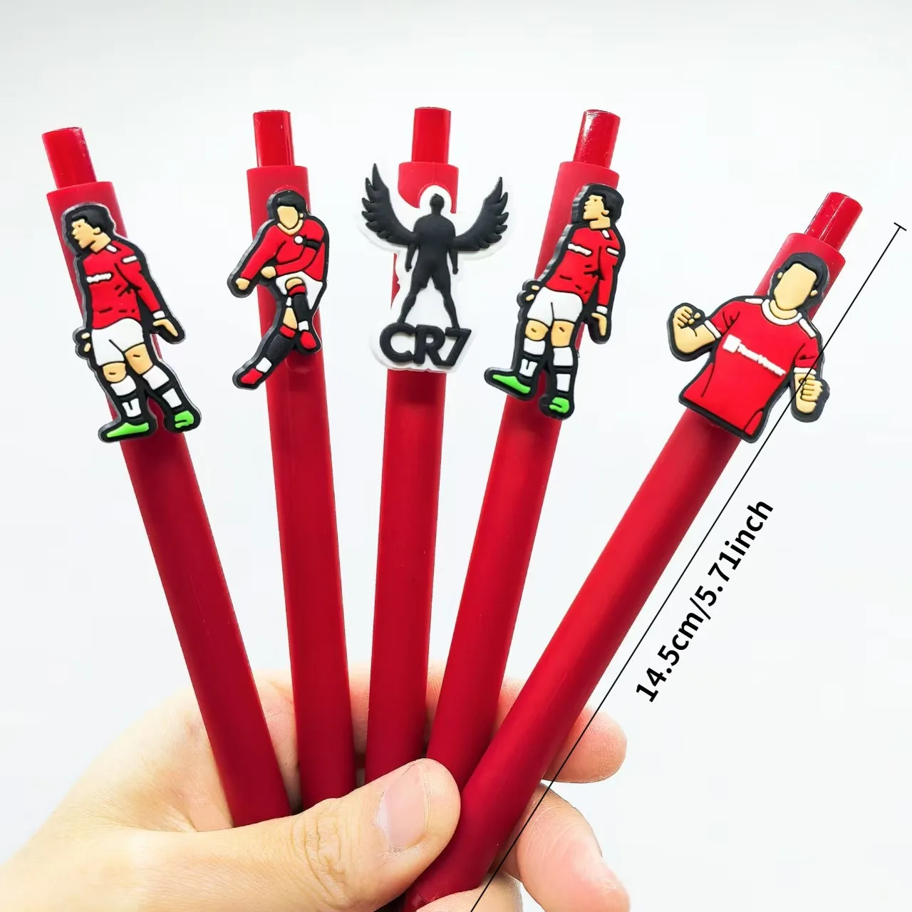 Set of 10 Red Series Football-Themed Ballpoint Pens - Perfect Gift