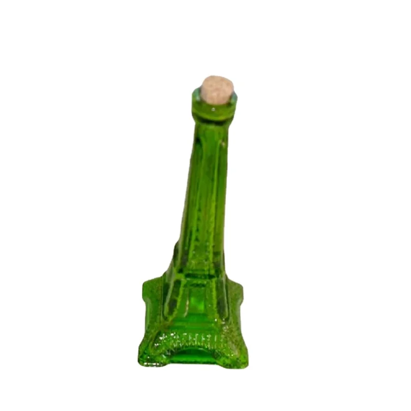 Zakka Eiffel Tower Clear Tiny Bottles Glass Vase Home Decoration Gift for Friend Children and Parents Decor 16 cm Height