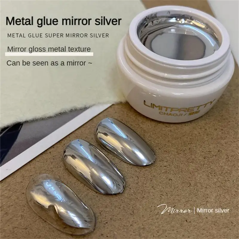

Nail Art Japanese-Style Canned Glue Liquid Metal Silver Platinum Stroke Pull Line Highlight Painting Glue For Stamping Glue