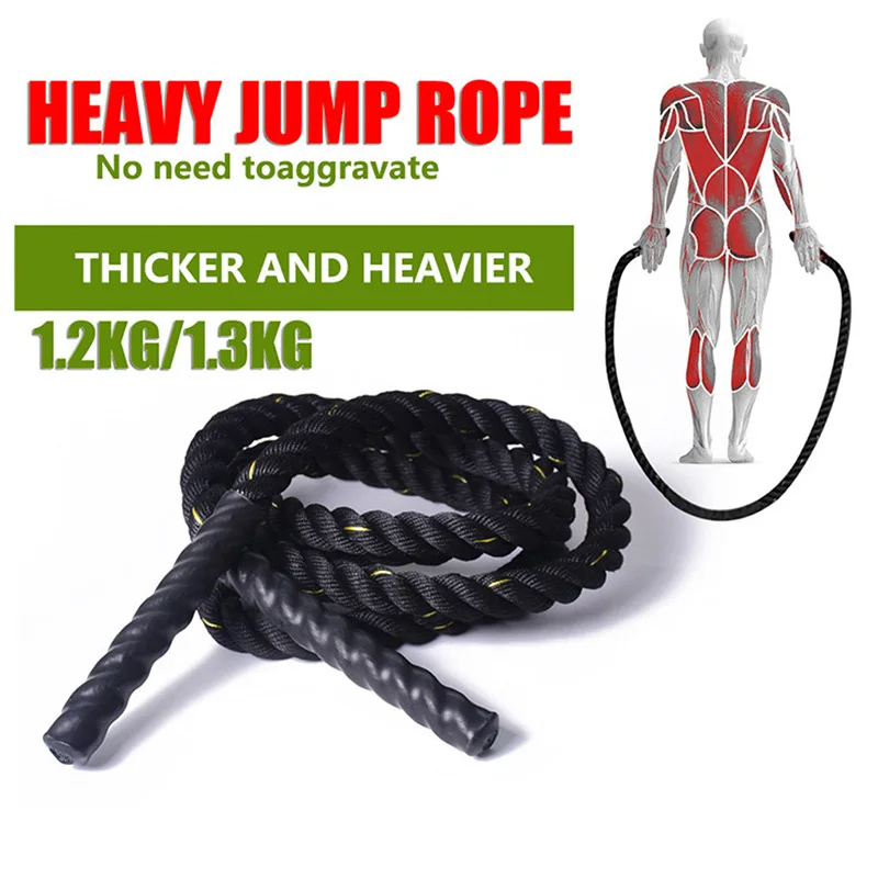 Heavy Skipping Rope for Training, Weighted Jump Ropes, 2.8Meters, 3Meters 5