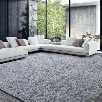 Shaggy Area Rug 9x12 Feet, Ultra Fuzzy Large Plush Faux Fur Carpet for Living Room Bedroom, Non-Skid Fuzzy Rug 2