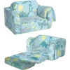 Children's Sofas, Folding Toddler Chair, Soft Plush Fold Out Kids Couch Sofa Glow in The Dark,Comfy Baby Recliner for Girls Boys 1