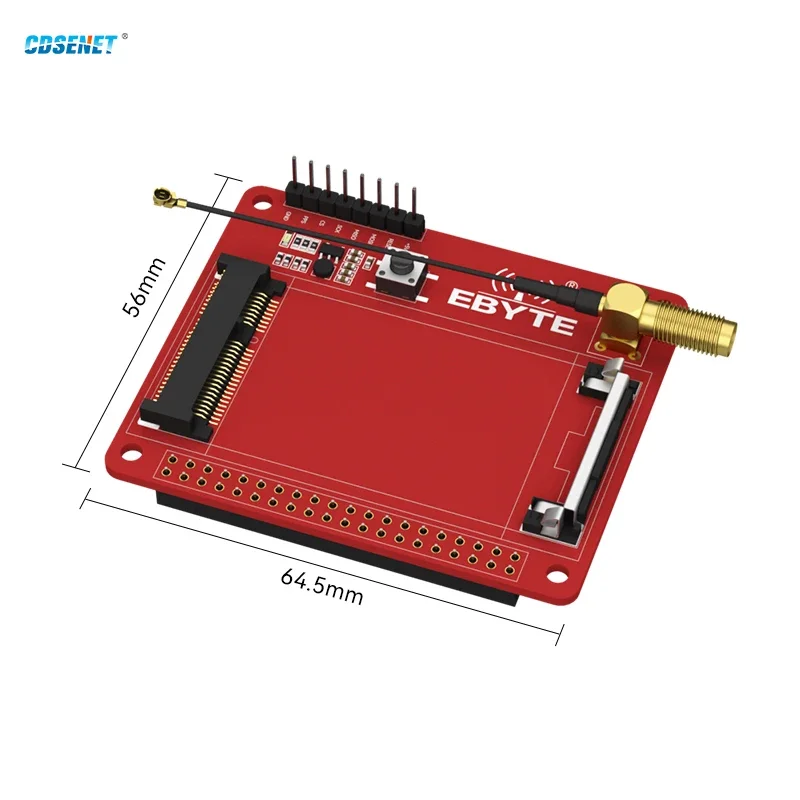 PCIE Test Board PCIE Transfer Test Board for SX1302 LoRa LoRaWAN Gateway PCIE 230/433/470/868/915MHz CDSENET E15-LW-T1 SMA Antenna Interface