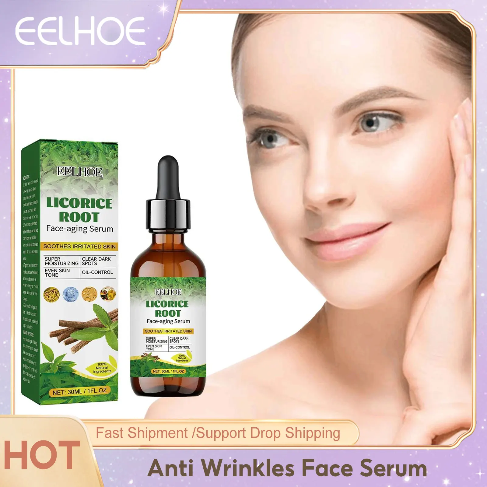 AntiWrinklesFaceSerumLicoriceRootExtractAcneWrinklesRemoval