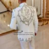 Luxury Shiny Diamond Beaded Men Suits Groom Wedding Tuxedos Customized Male Prom Party Blazers Slim Fit vestidos de novia 1
