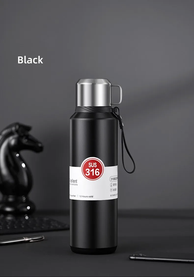 2401 Uniware Stainless Steel 1 Liter Travel Vacuum Flask