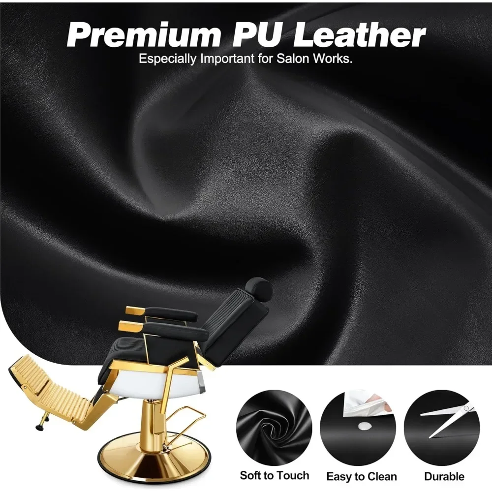 Reclining Salon Chair with Adjustable Backrest & Lumbar Support 6