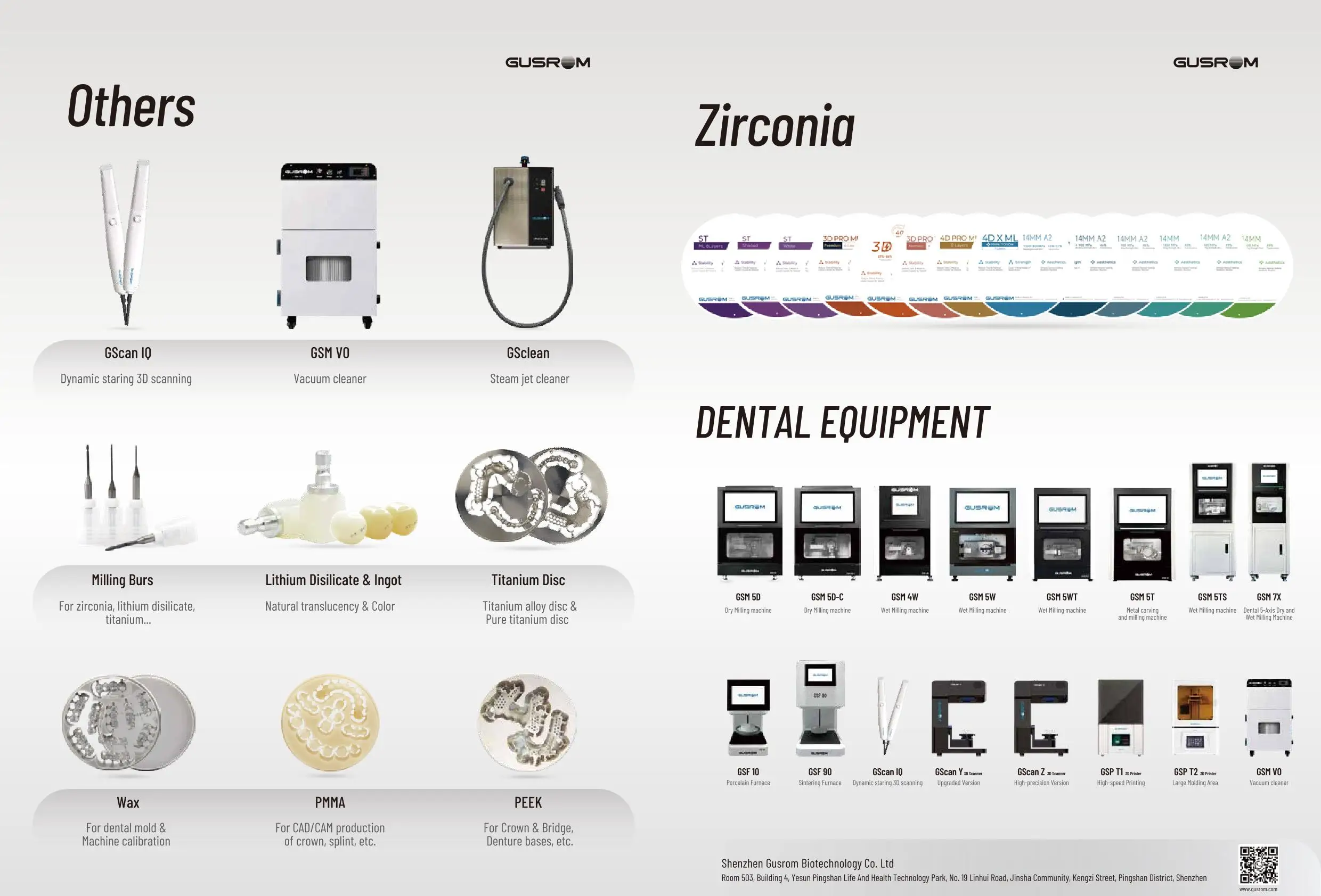 95mm Dental-Zirkonoxidblock GUSROM 4D Mehrschichtige Zirkonoxidscheibe 8-Schicht Hochtransluzent CAD CAM M5 für A2 A3 Kronen Brücken Veneers – Detail 2