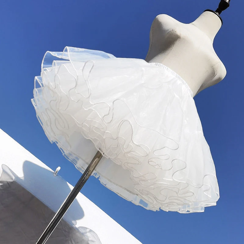 Lolita Dress 4 Layers Petticoat Fluffy Skirt Support Boneless Soft Yarn Canopy Dress Accessory Sweet Girl Japan 35CM/40CM girls dress