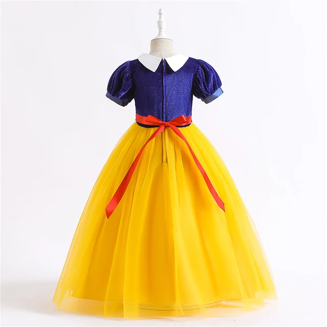 Déguisement Princesse Blanche Neige - FINDPITAYA - Robe Soirée Manches  Bouffantes et Cape - Enfant Fille - Rouge