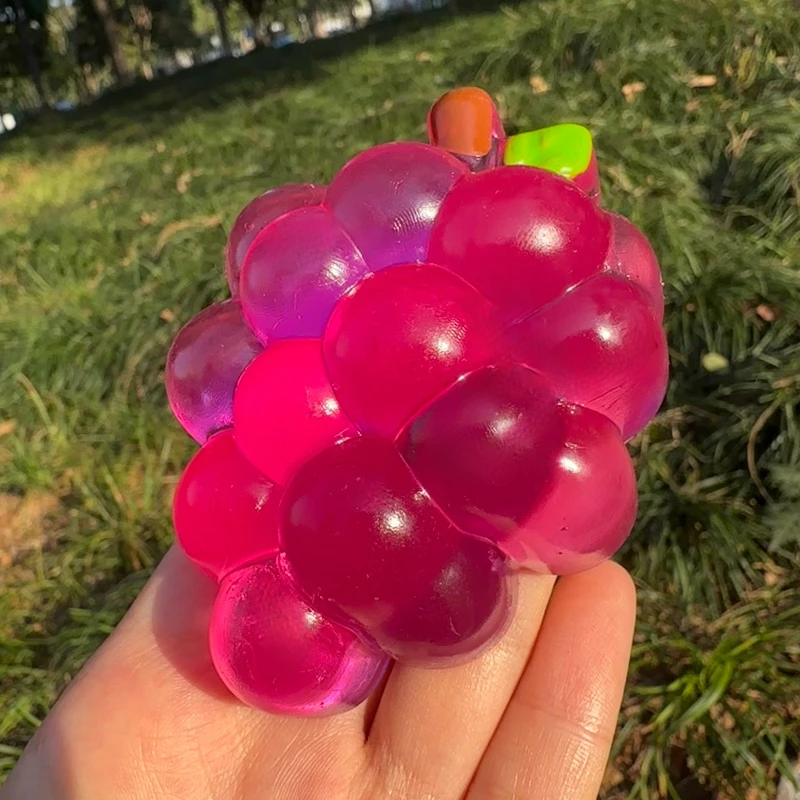 Cozy Squishy Grape Squeeze Sensory Fidget Toy For Stress Relief_voghion.com