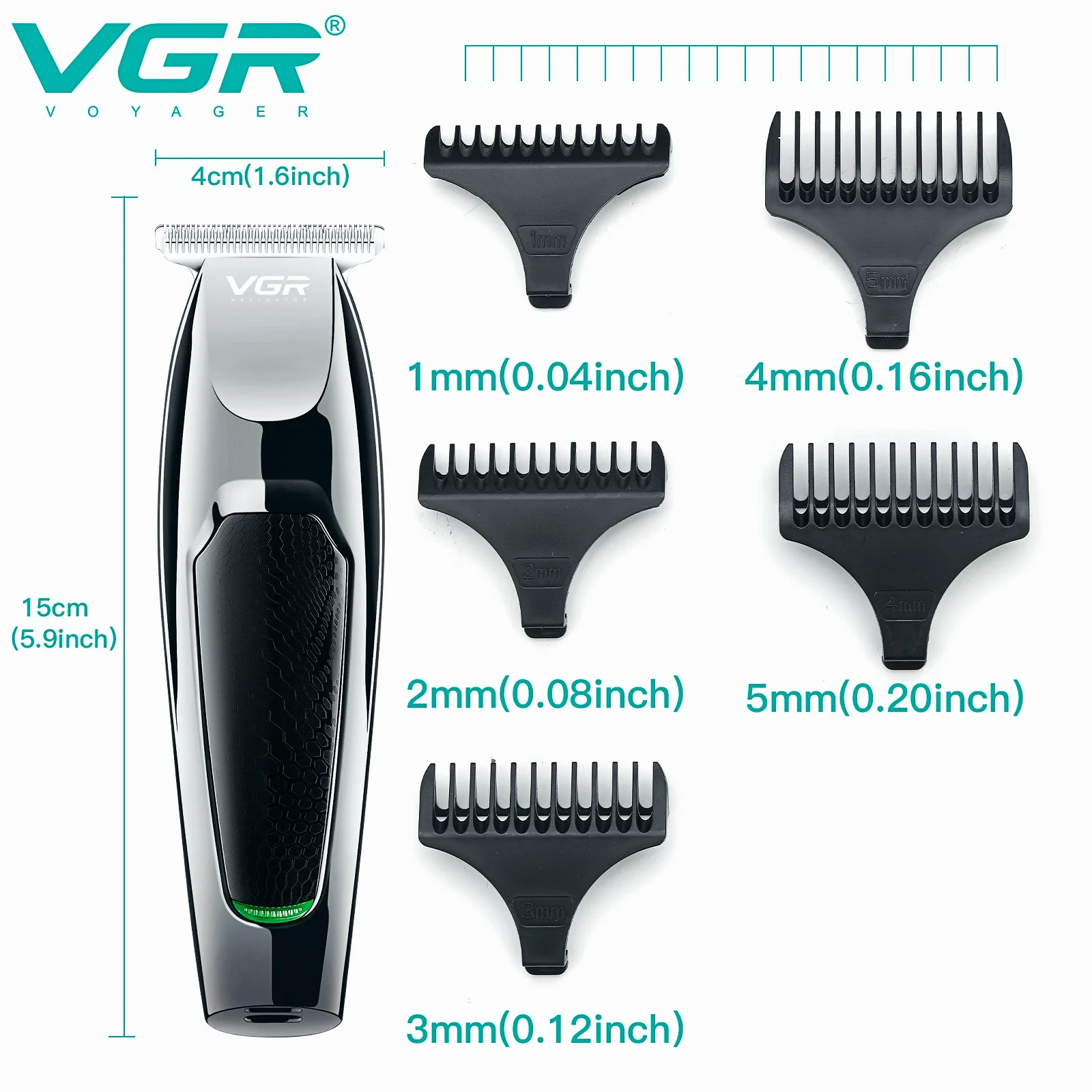 VGR Trimmer Elektrisk Frisör Sladdlös Hårklippning Hine Mini Haircut Kantklippare Cutter Clipper för män V-030_voghion.com
