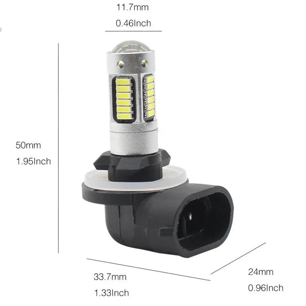 에너지 절약 안개등, H27 헤드라이트, LED 부품, 유용한 30W DRL 주간 주행등, 액세서리 LED 전구, 2 개