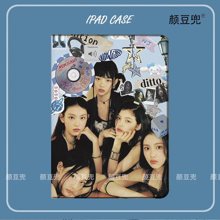 

KPOP New Jeans Anime HANNI Case For Samsung Galaxy Tab S9 Lite 8.7 2021Case SM-T220/T225 Tri-fold stand Cover Galaxy Tab S6 Lite