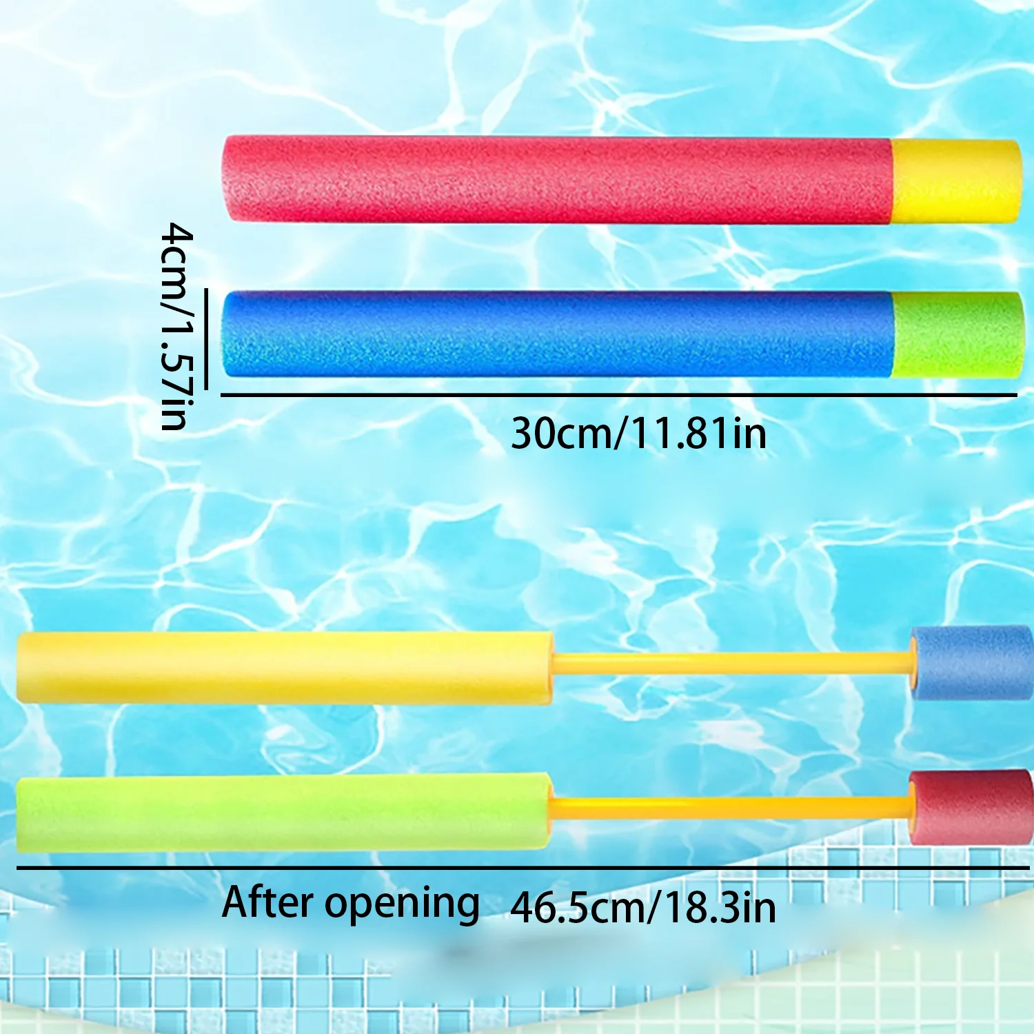 Children's pull-out foam water gun Outdoor multi player water fighting game in summer Beach water playing color random 2