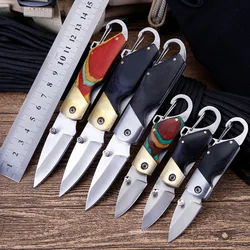 Outil de poche Portable en acier inoxydable, couteau pliant avec mousqueton, boucle de suspension, randonnée, Camping en plein air, survie, outils tactiques 