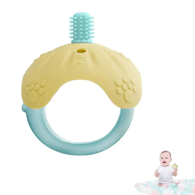 

Baby Teething Toys Teething Rings For Babies 6-12 Months Baby Teething Toys Never Drop Silicone Baby Teether For Soothing Relief