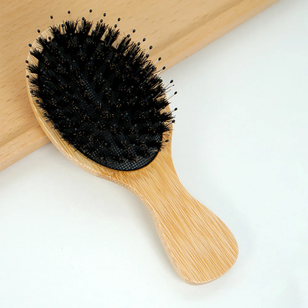 Bambu Saplı Hava Yastığı Saç Fırçası - Anti-statik Saç Derisi Masaj Tarağı, Tüm Saç Tipleri için Dolaşık Açıcı, Günlük Saç Bakım Aracı
