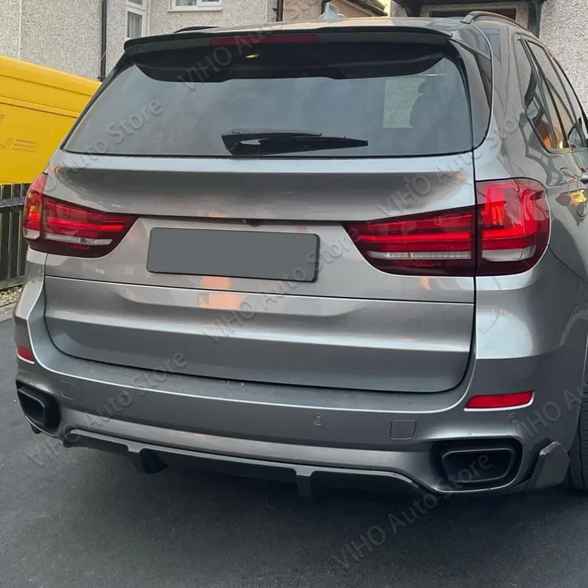 자동차 리어 범퍼 디퓨저 립 탄소 섬유 룩 MP 스타일 스포일러 스플리터 플레이트, BMW X5 F15 M 스포츠 2014 2015 2016 2017 2018