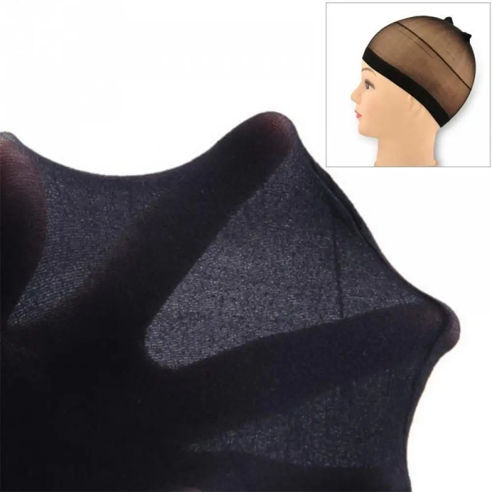 Women Stockings Style Stretchable Wig Cap Hair Net Elastic Mesh Liner Snood 2Pcs hair styling tool wig caps hair nets hair styling tools wig accessories