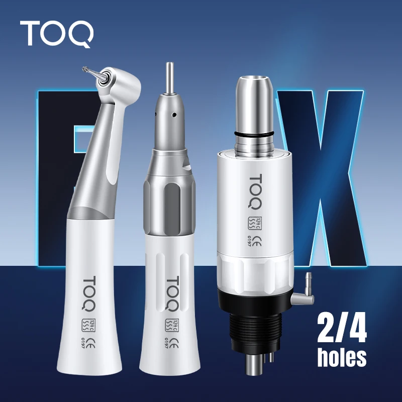 Dental FX Low Speed Handpiece Teeth Polishing Tools Contra Angle Straight Handpiece 2/4Holes Air Motor Kits Dentists Equipment