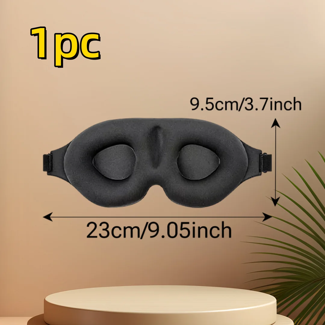 Ultimate Comfort 3D Contoured Blackout Sleep Mask - Adjustable for Relaxation and Travel