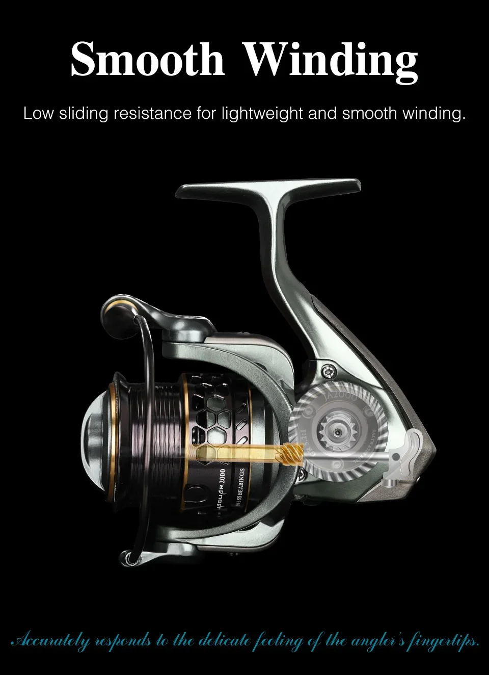 TSURINOYA 2 Spule Spinning Angelrolle JAGUAR 1000 2000 3000 185G 6 KG Max Carbon Drag Karpfen Salzwasser Rolle Bass Hecht Rad – Detail 6