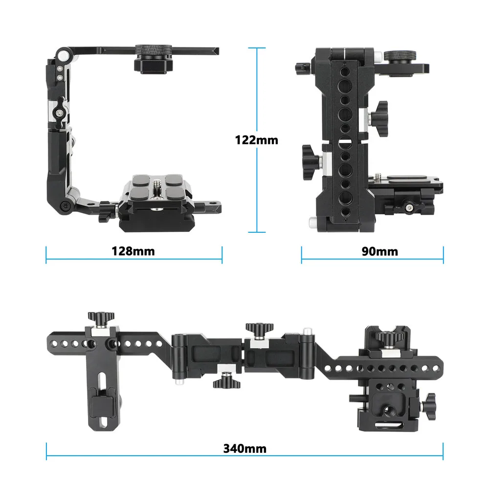Foldable Half Cage Kit with Arca-Type Baseplate For FX30/FX3 Camera Rabbit Cage
