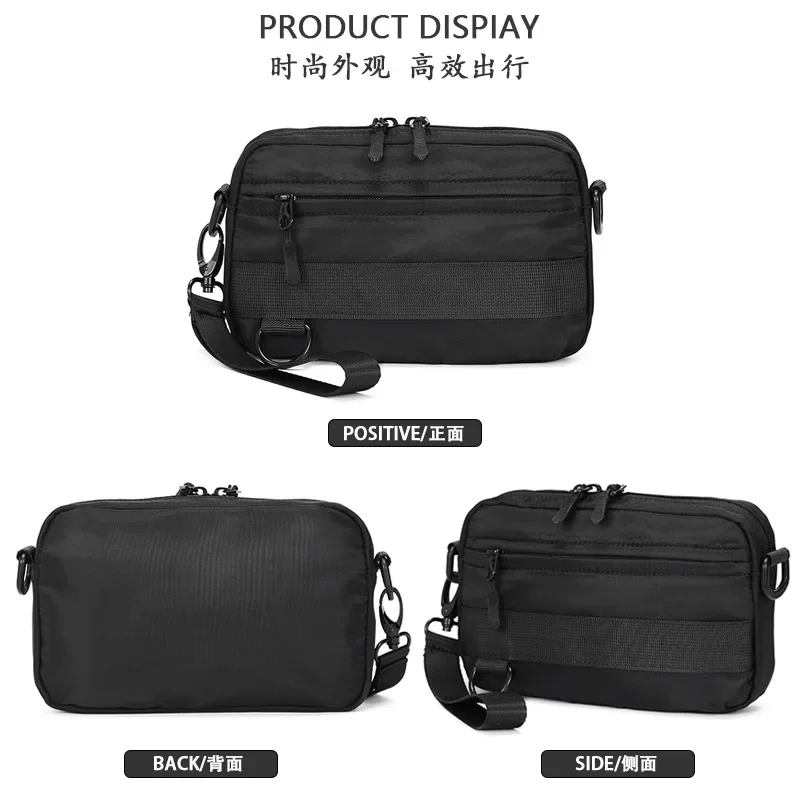 Men's Cross Shoulder Bag Small Canvas Crossbody Bags for Man Oxford Cloth Fashion Sling Messenger Phone Bags Male Sports Handbag - 6
