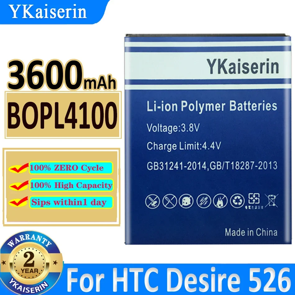 

3600mAh YKaiserin Battery BOPL4100 For HTC Desire 526 526G 526G+ Dual SIM D526h Replacement Bateria