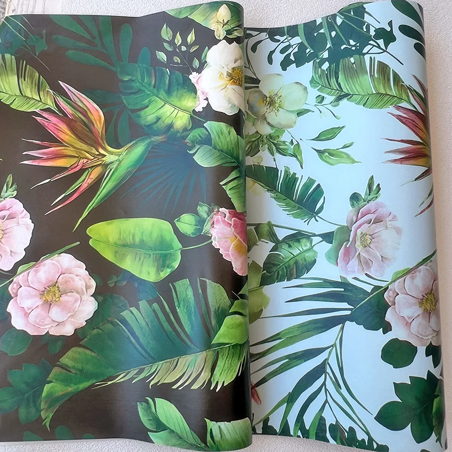 Tropical Rainforest Greenery Self-Adhesive Wallpaper for Home & Restaurant Decor
