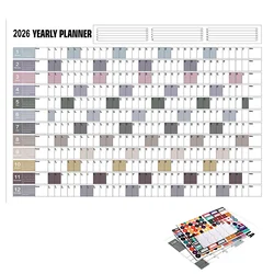 Yearly Wall Calendar and Planner: Home & Desk Decor Organizer (2026 C)
