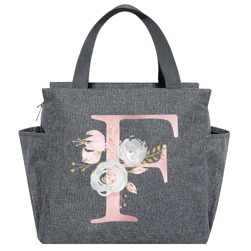 Insulated Canvas Lunch Tote - Thermal Food Picnic Bag