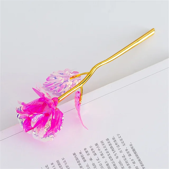 18cm 24k Golden Rose Flowe 4
