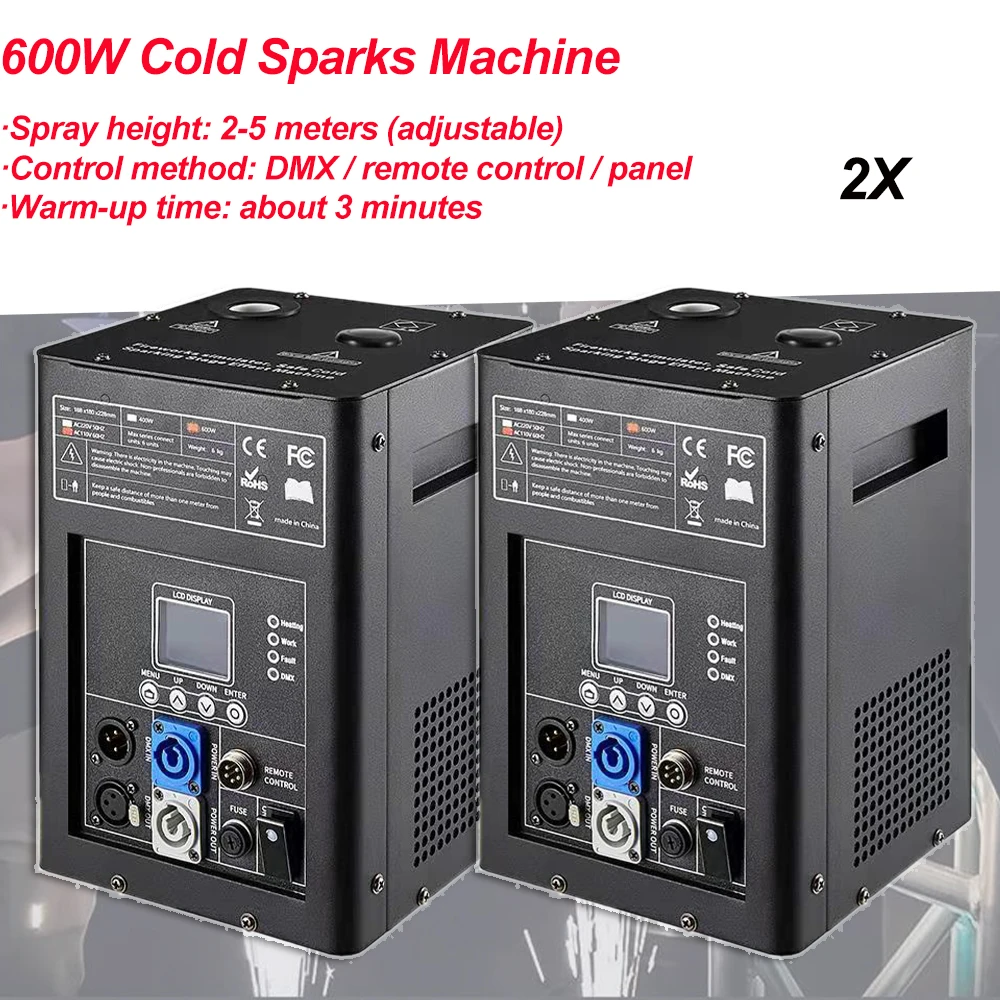 2Pcs/Lot cold sparks machine with Flight Case 600w Cold Firework Machine DMX Remote Control Sparking Spark Machine For  Wedding free shipping 2pcs lot 3d printer cnc machine parts aluminum timing pulleys 12 teeth 2gt 12t timing pulley